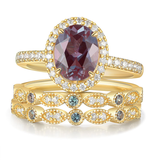 K Gold Natural Alexandrite Ring