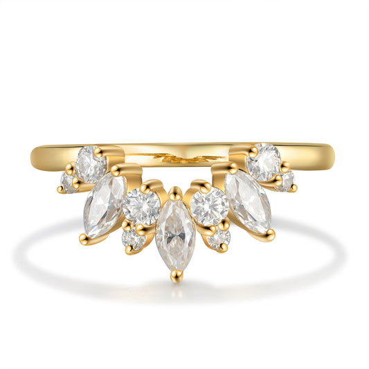 K Gold Natural Moissanite Ring