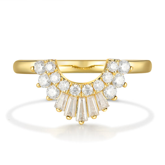 K Gold Natural Moissanite Ring