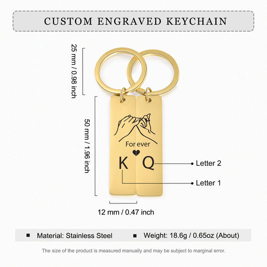 Stainless Steel Couple Keychain