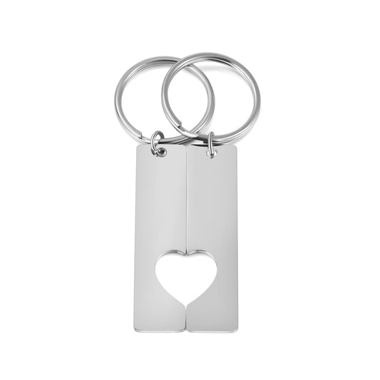 Stainless Steel Couple Keychain