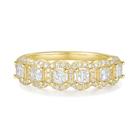 K Gold Natural Moissanite Ring