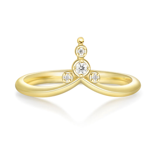 K Gold Natural Moissanite Ring