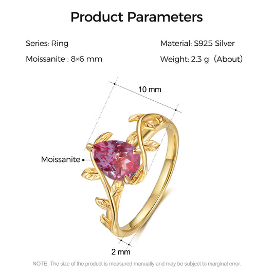 925 Sterling Silver Natural Alexandrite Ring