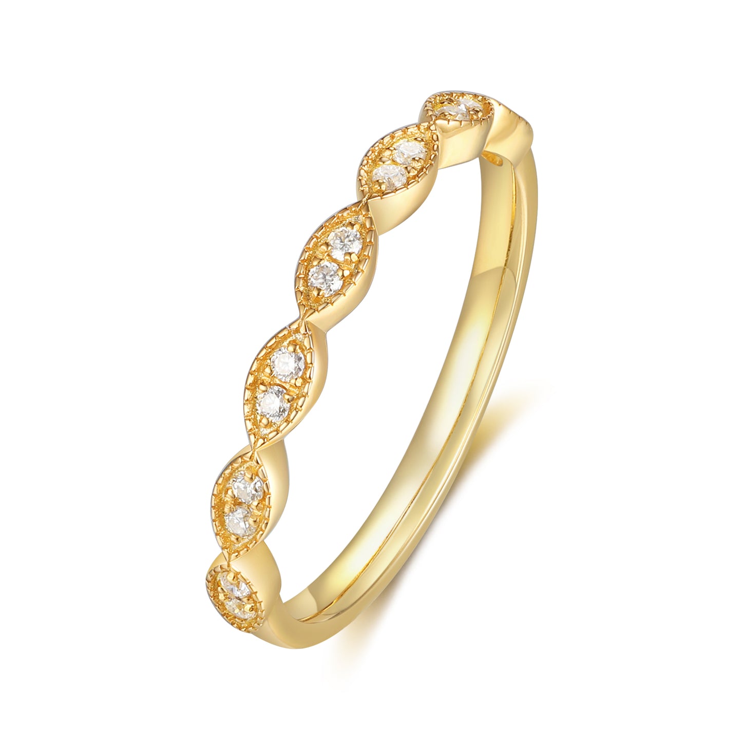 925 Sterling Silver Natural Moissanite Ring