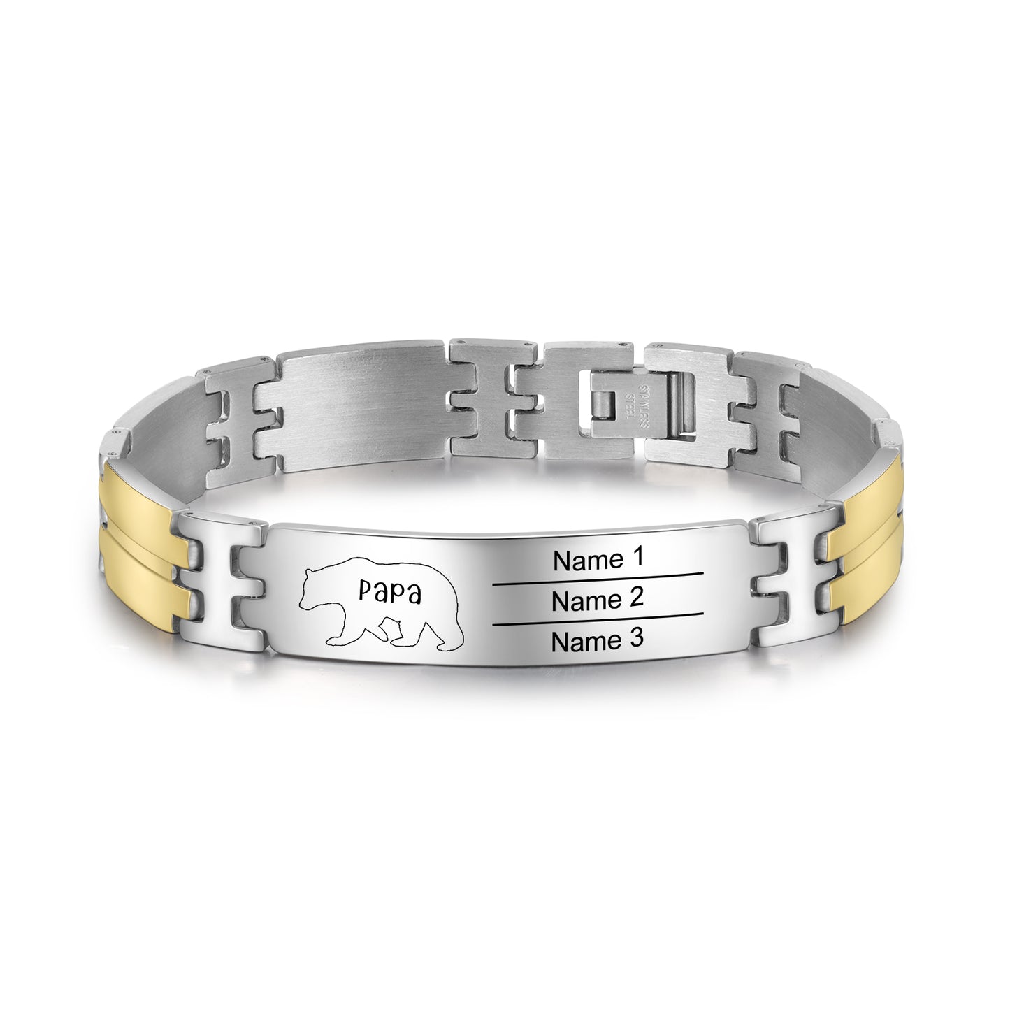 Father' Day Custom Stainless Steel Men Bracelet