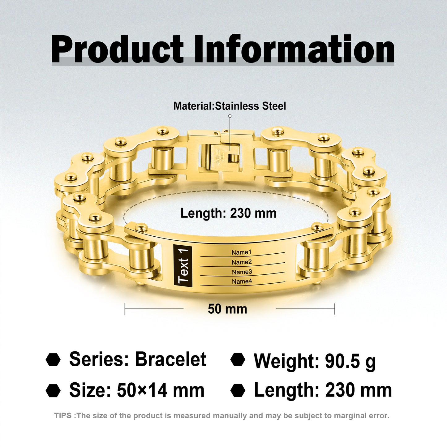 Custom Name Men Bracelet