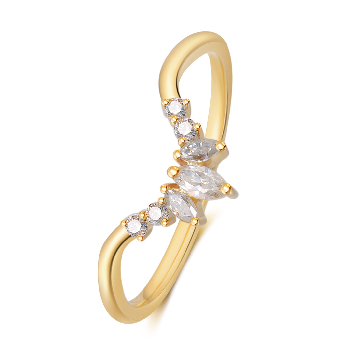 925 Sterling Silver Natural Moissanite Ring