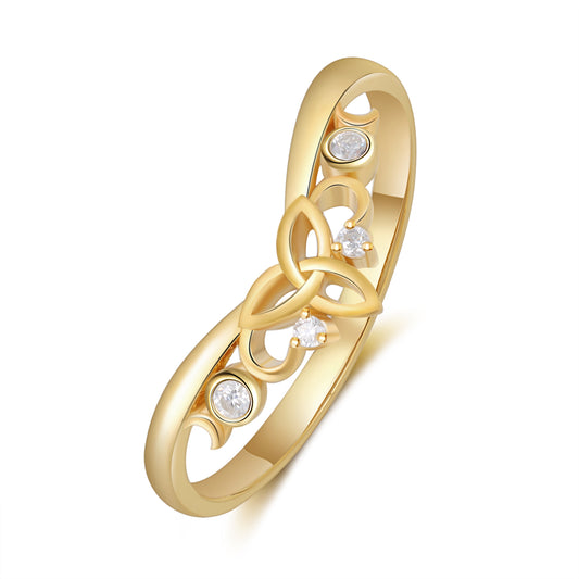 925 Sterling Silver Natural Moissanite Ring