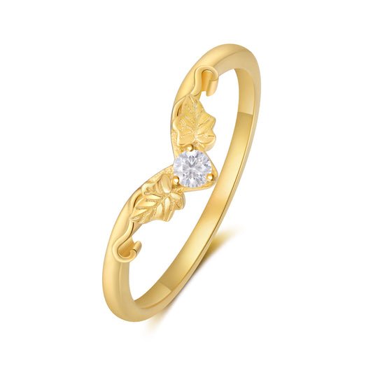 925 Sterling Silver Natural Moissanite Ring