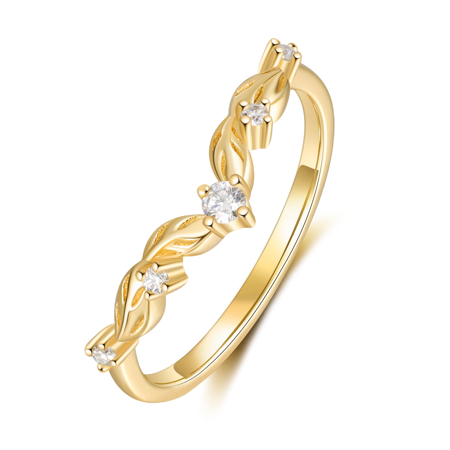 925 Sterling Silver Natural Moissanite Ring