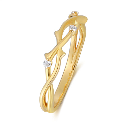 925 Sterling Silver Natural Moissanite Ring