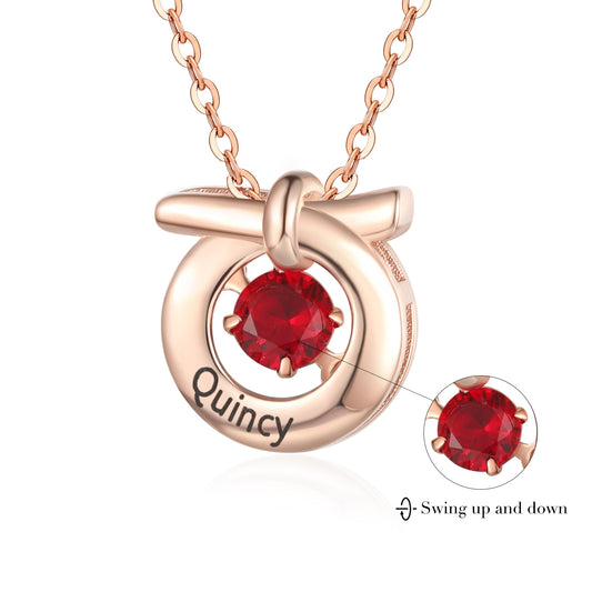 Custom Copper Circle Necklace