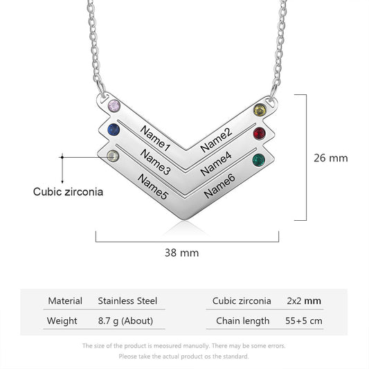 Engraved Stainless Steel Necklace