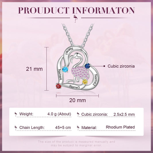 Personalized Animal Swan Pendant Necklace - iYdr