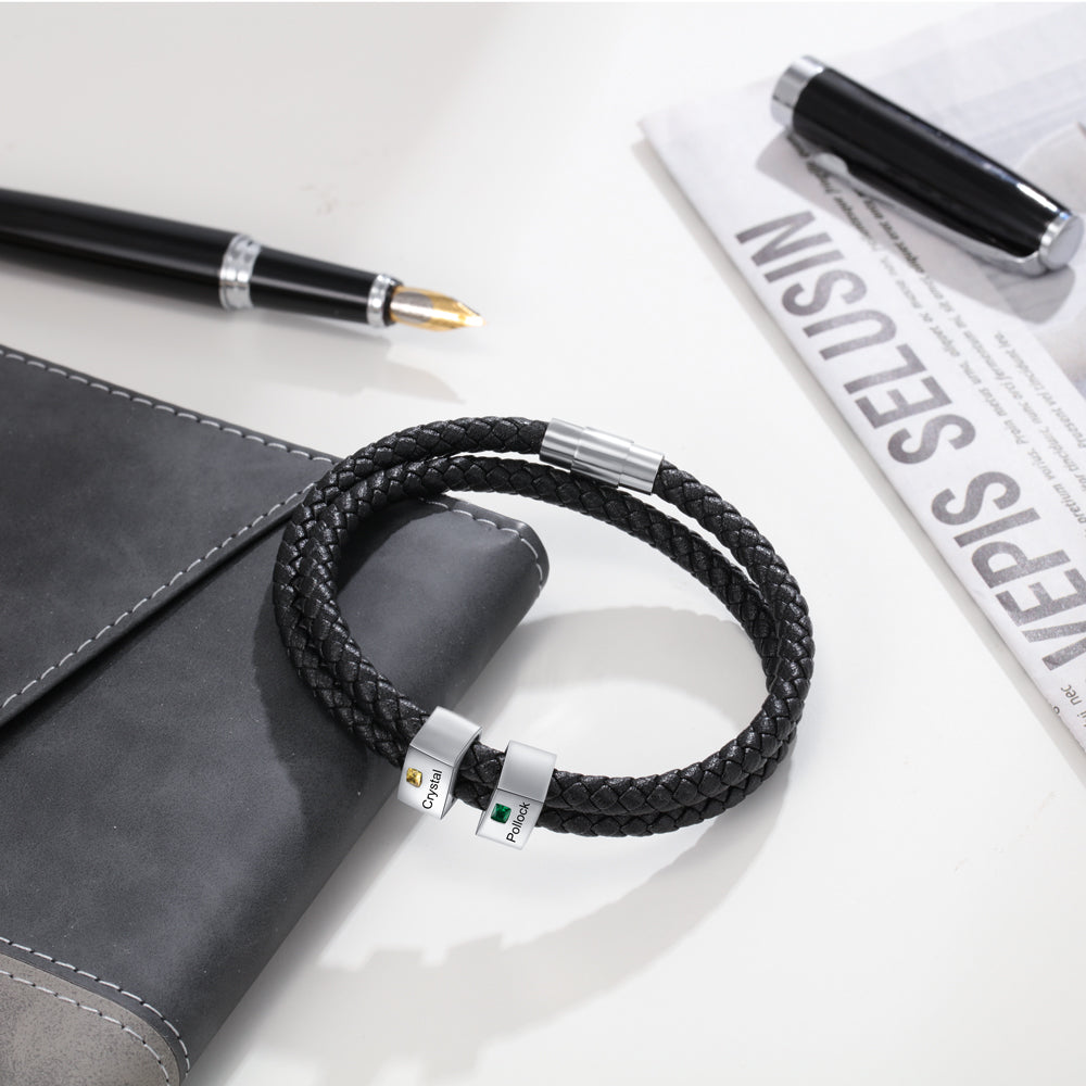 Engraved Stainless Steel Bracelet