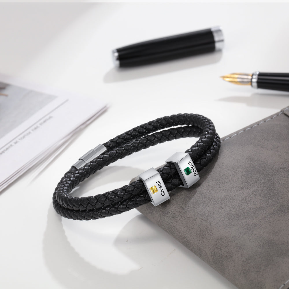 Engraved Stainless Steel Bracelet