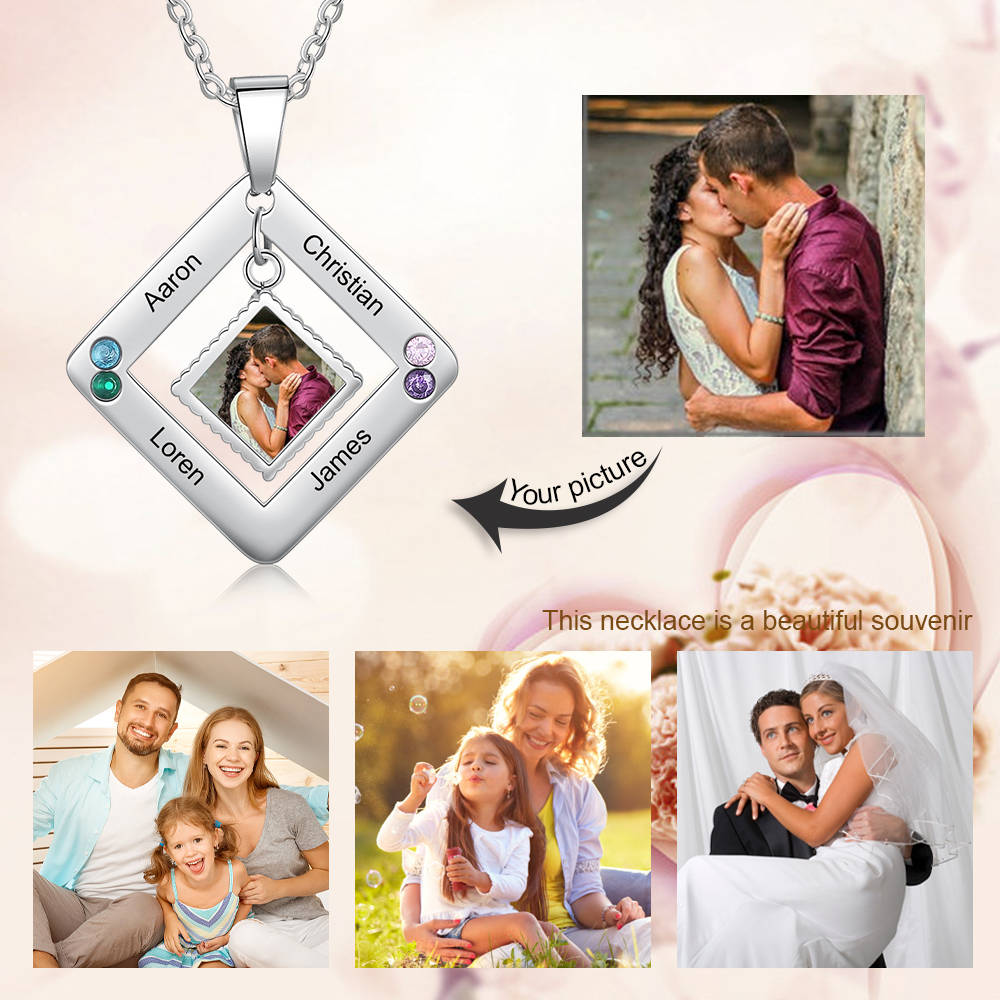 Personalized Stainless Steel Photo Necklace