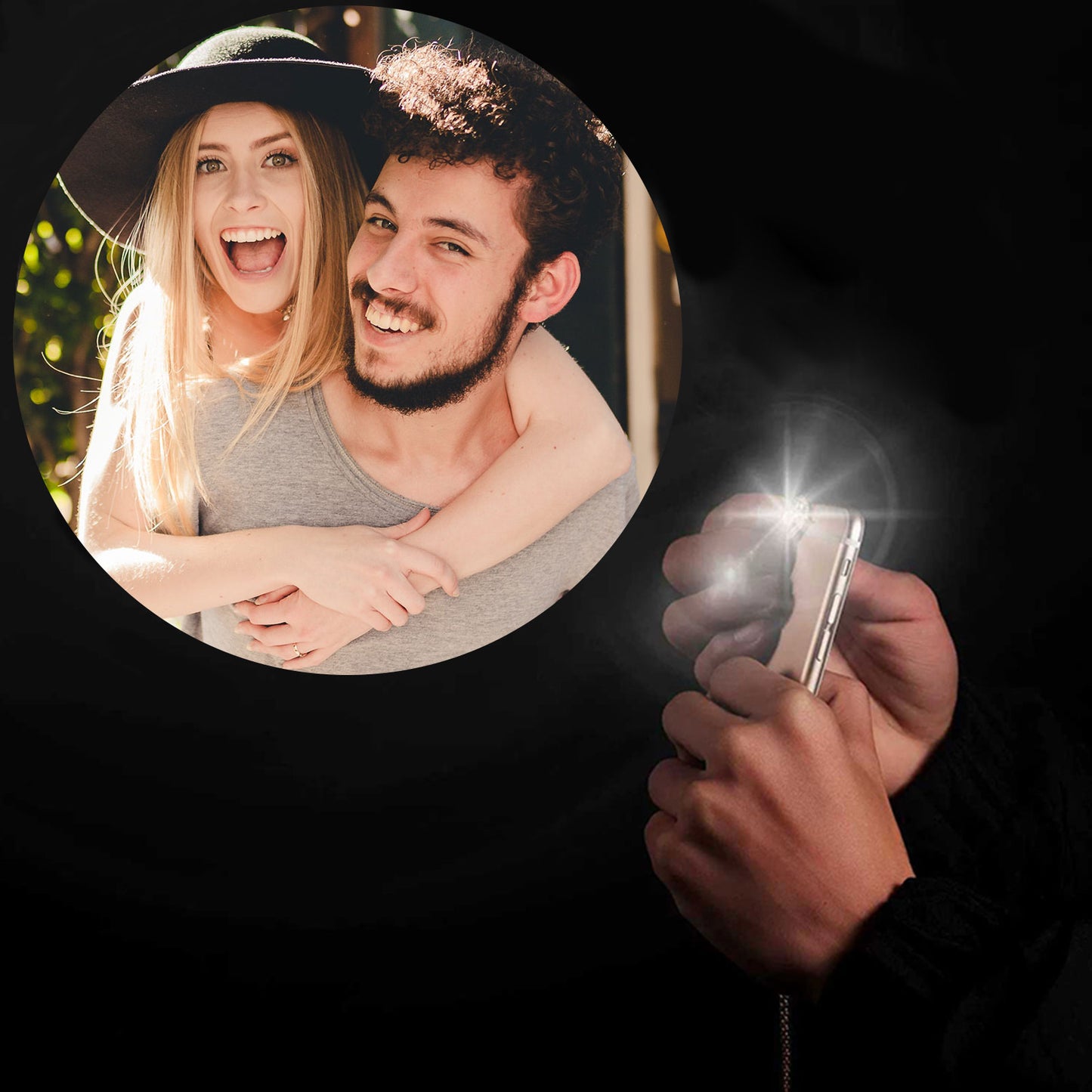 Custom Photo Projection Couple Bracelet