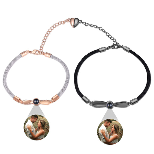 Custom Photo Projection Couple Bracelet