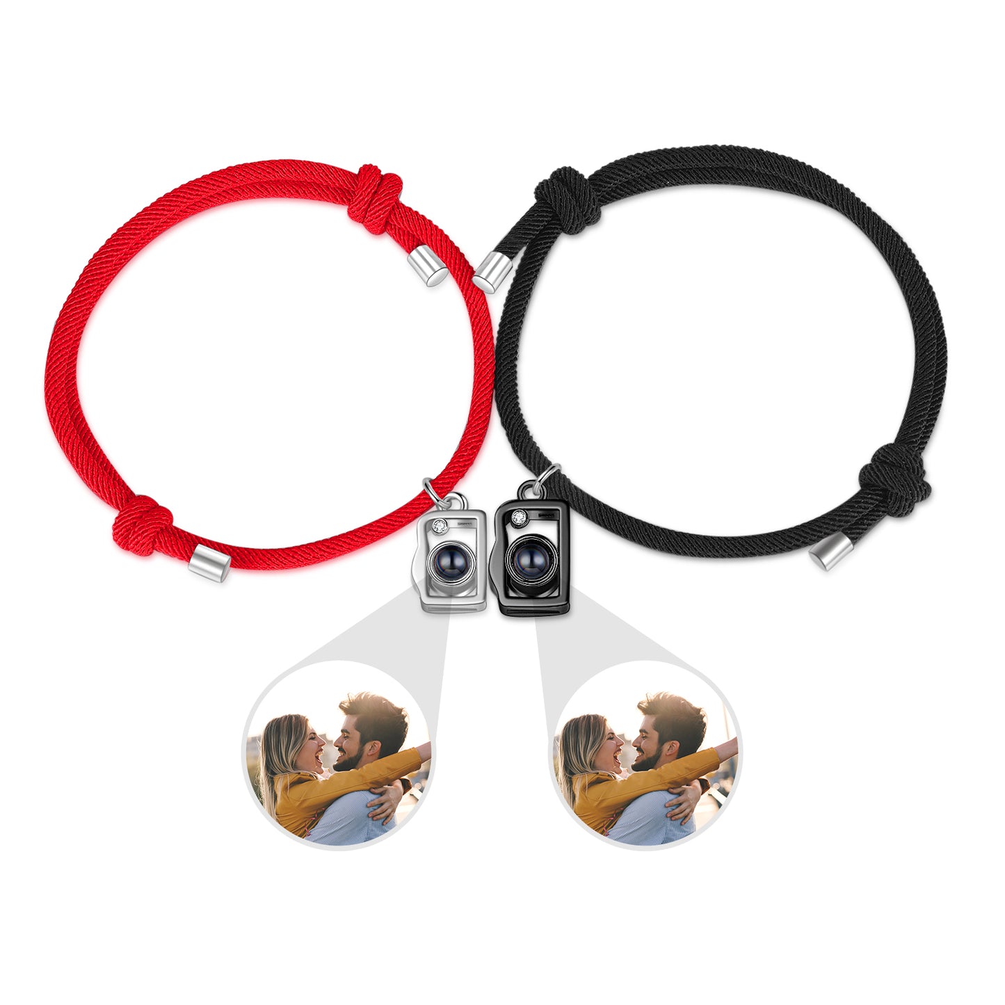 Custom Photo Projection Couple Bracelet