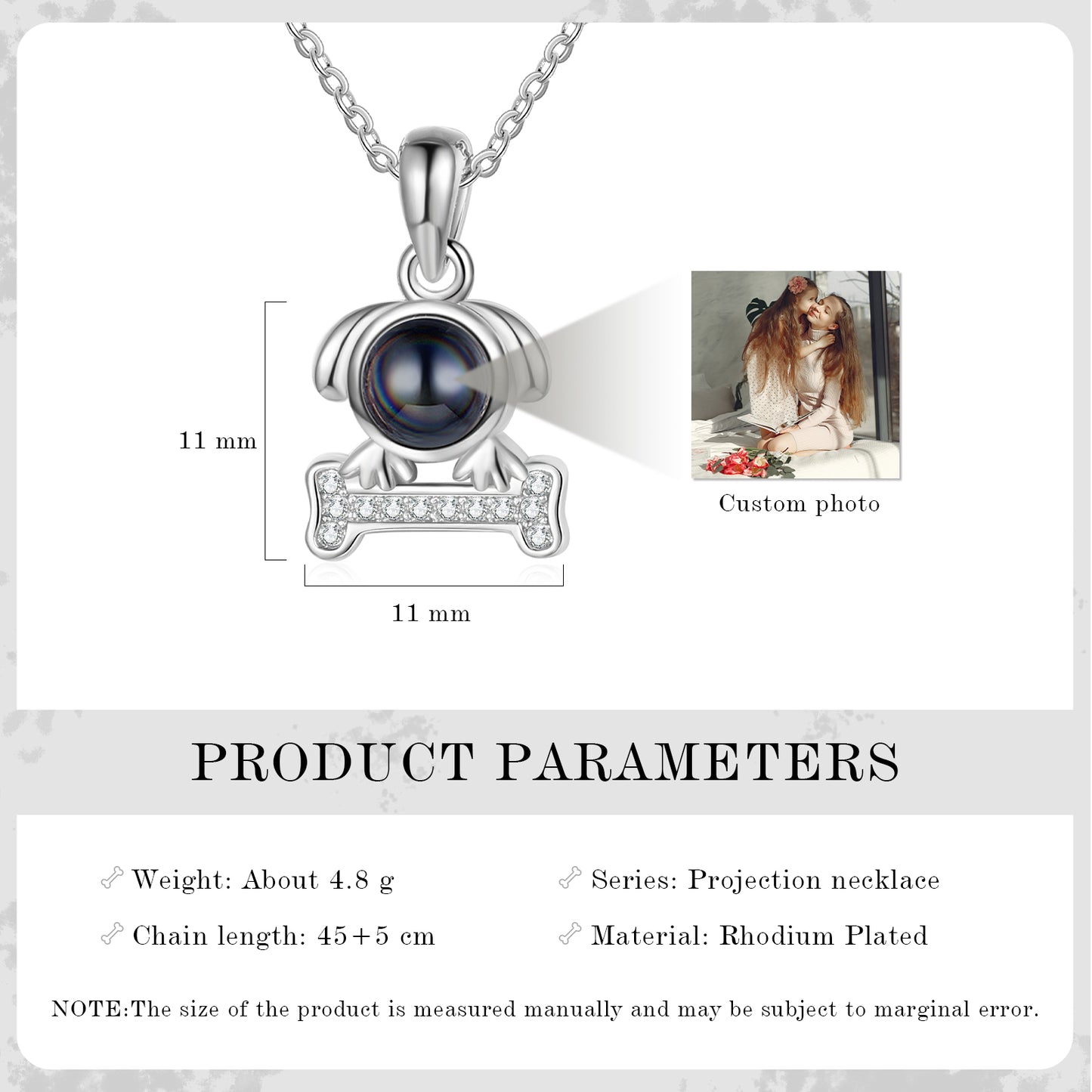 Custom Photo Projection Necklace