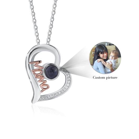 Custom Photo Projection Necklace with Mama