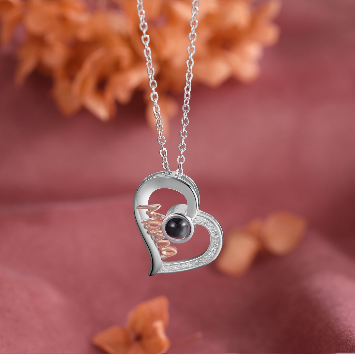 Custom Photo Projection Necklace with Mama