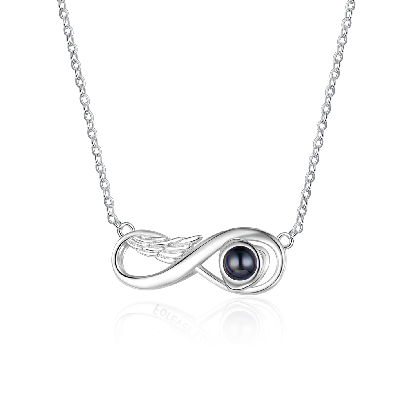 Custom Photo Projection Necklace with Infinity