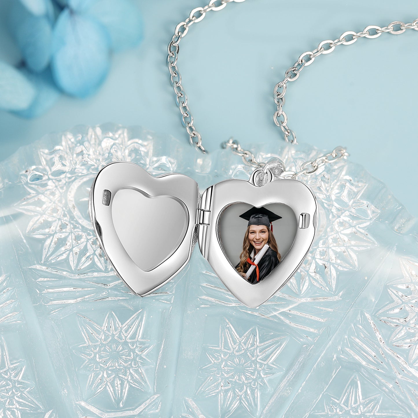 Graduation Gift Custom Photo Heart Necklace