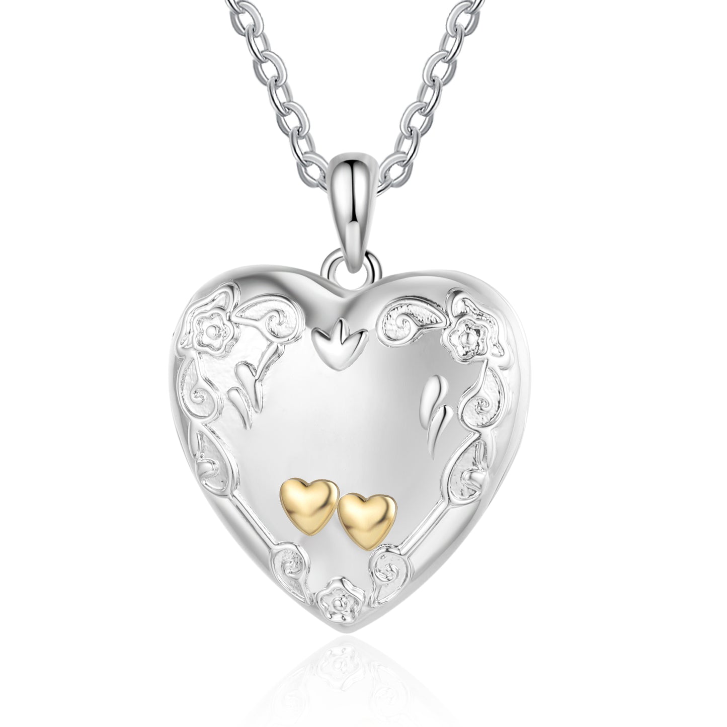 Custom Photo Heart Locket Necklace