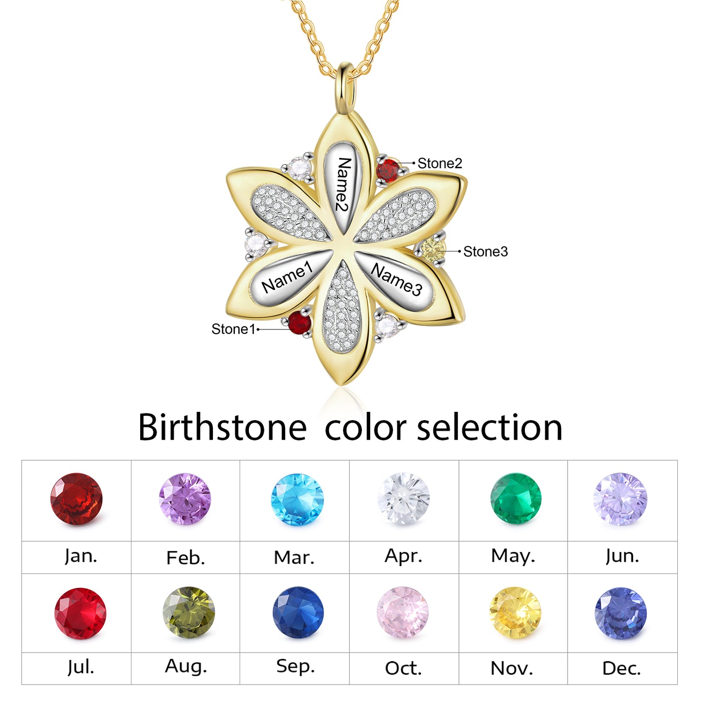 Personalized Flower Necklace