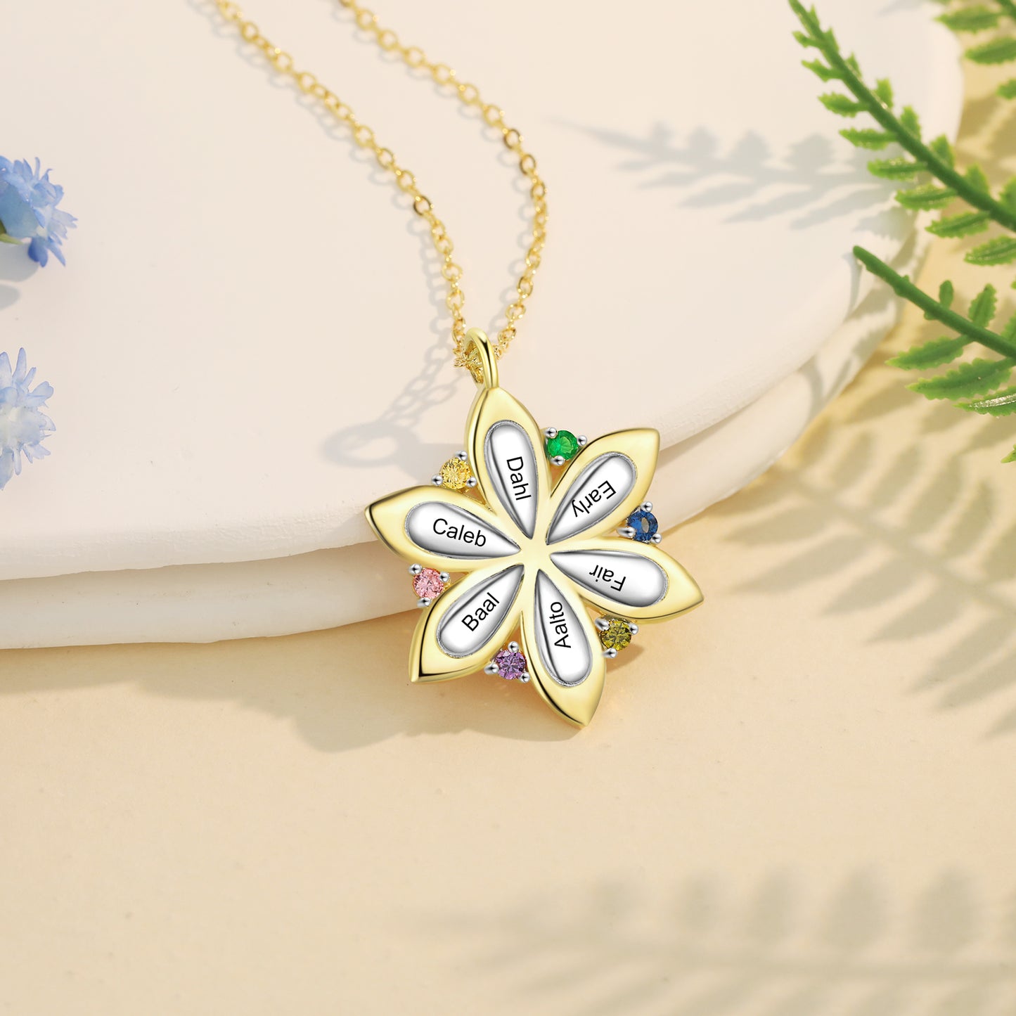 Personalized Flower Necklace