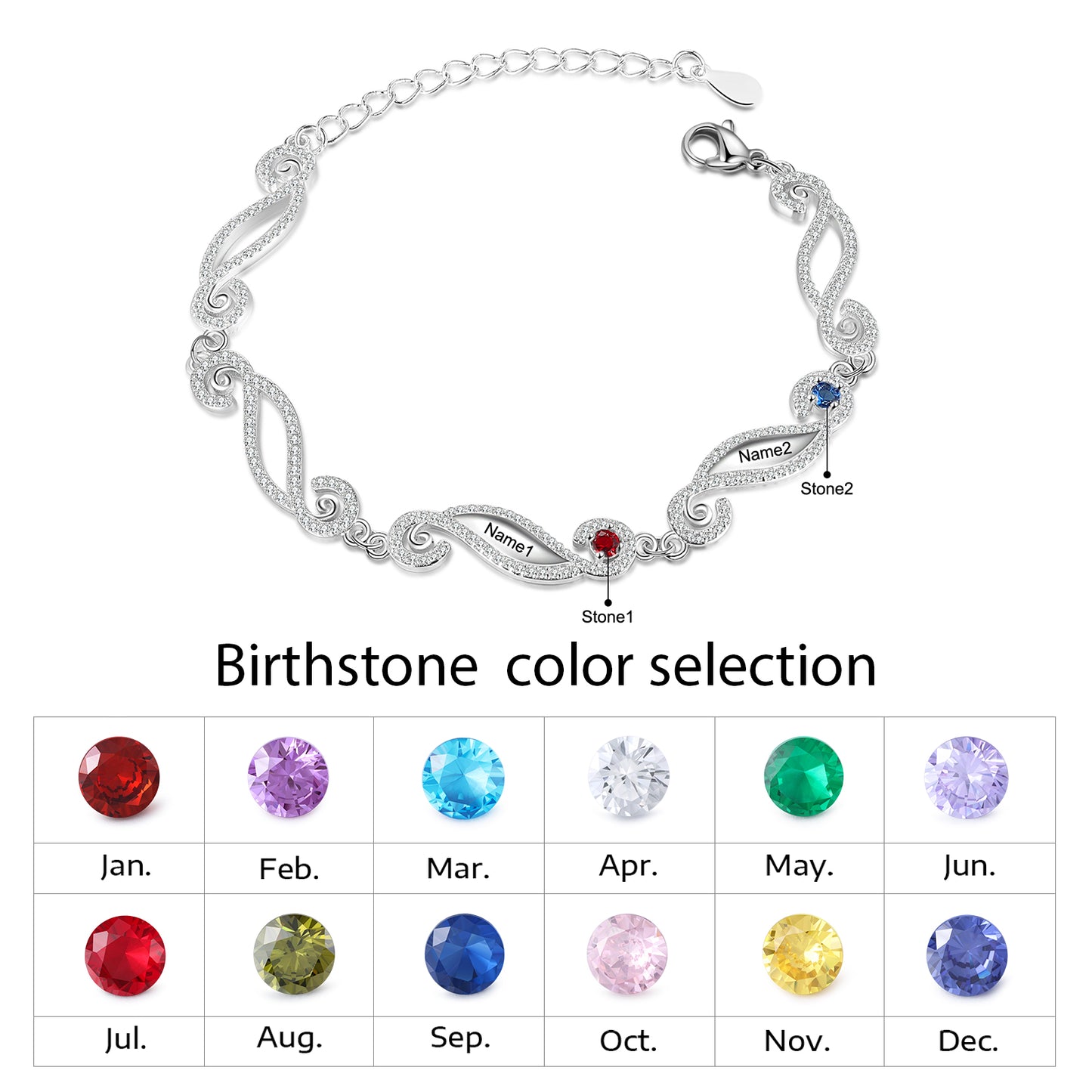 Custom Birthstone Bracelet