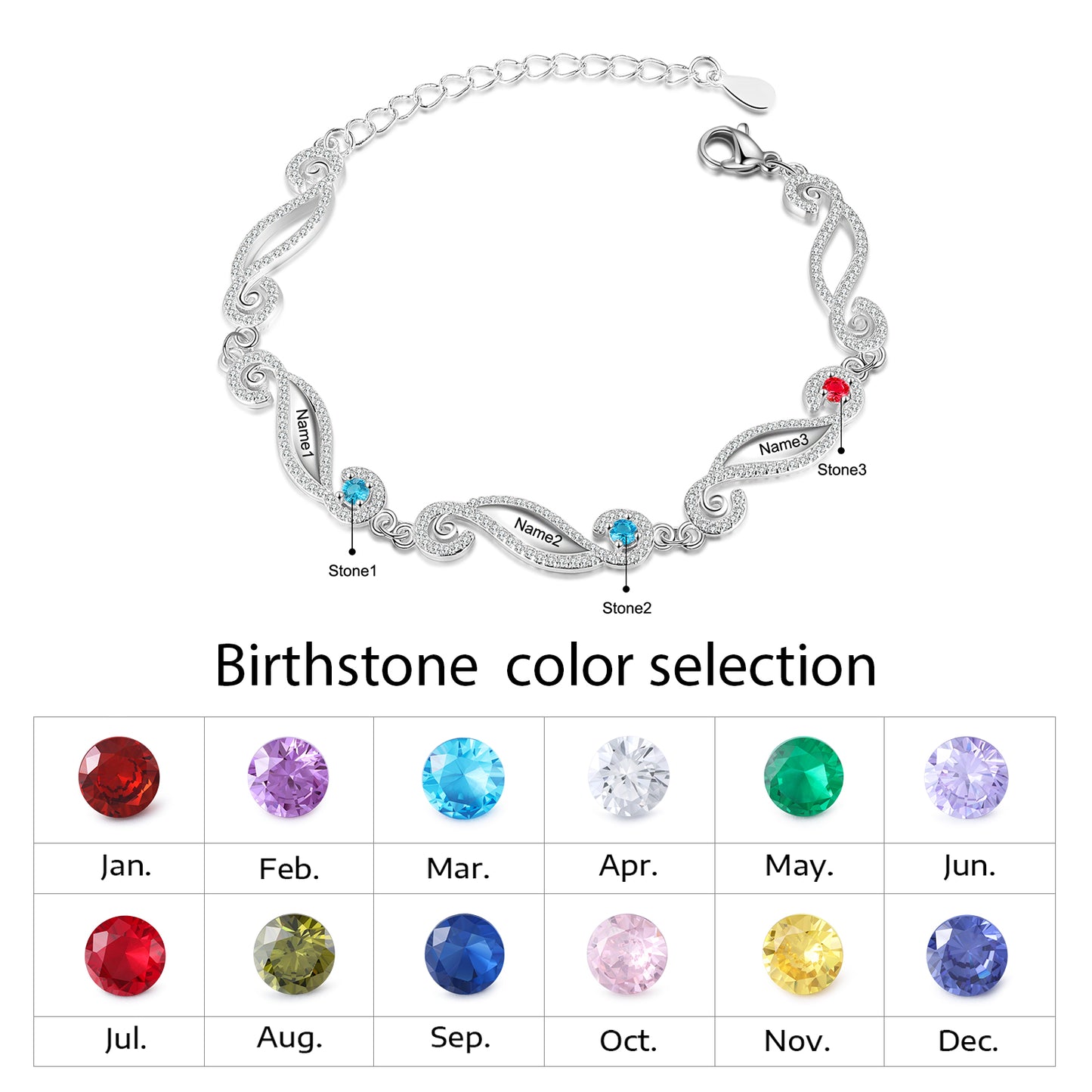 Custom Birthstone Bracelet