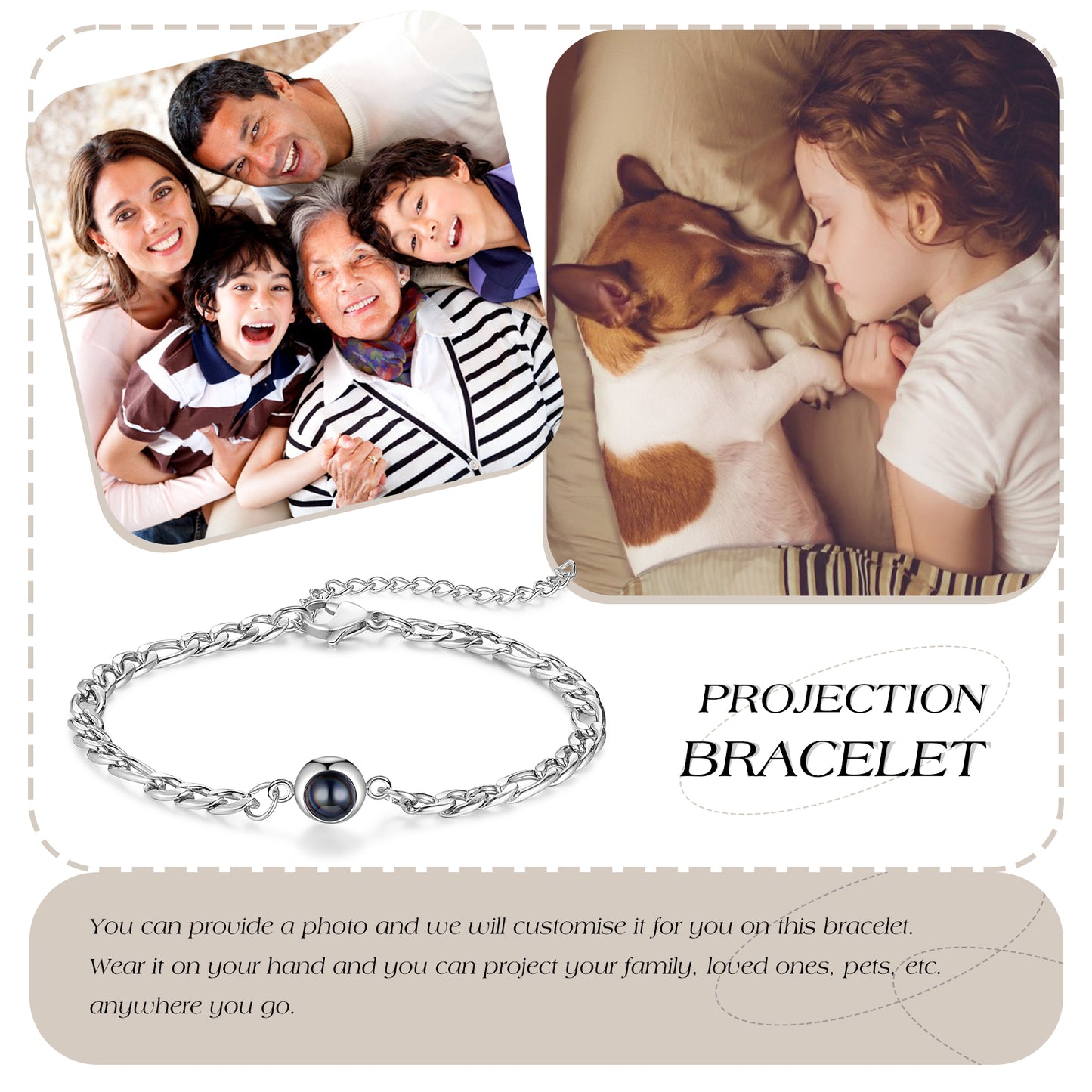 Custom Photo Projection Bracelet