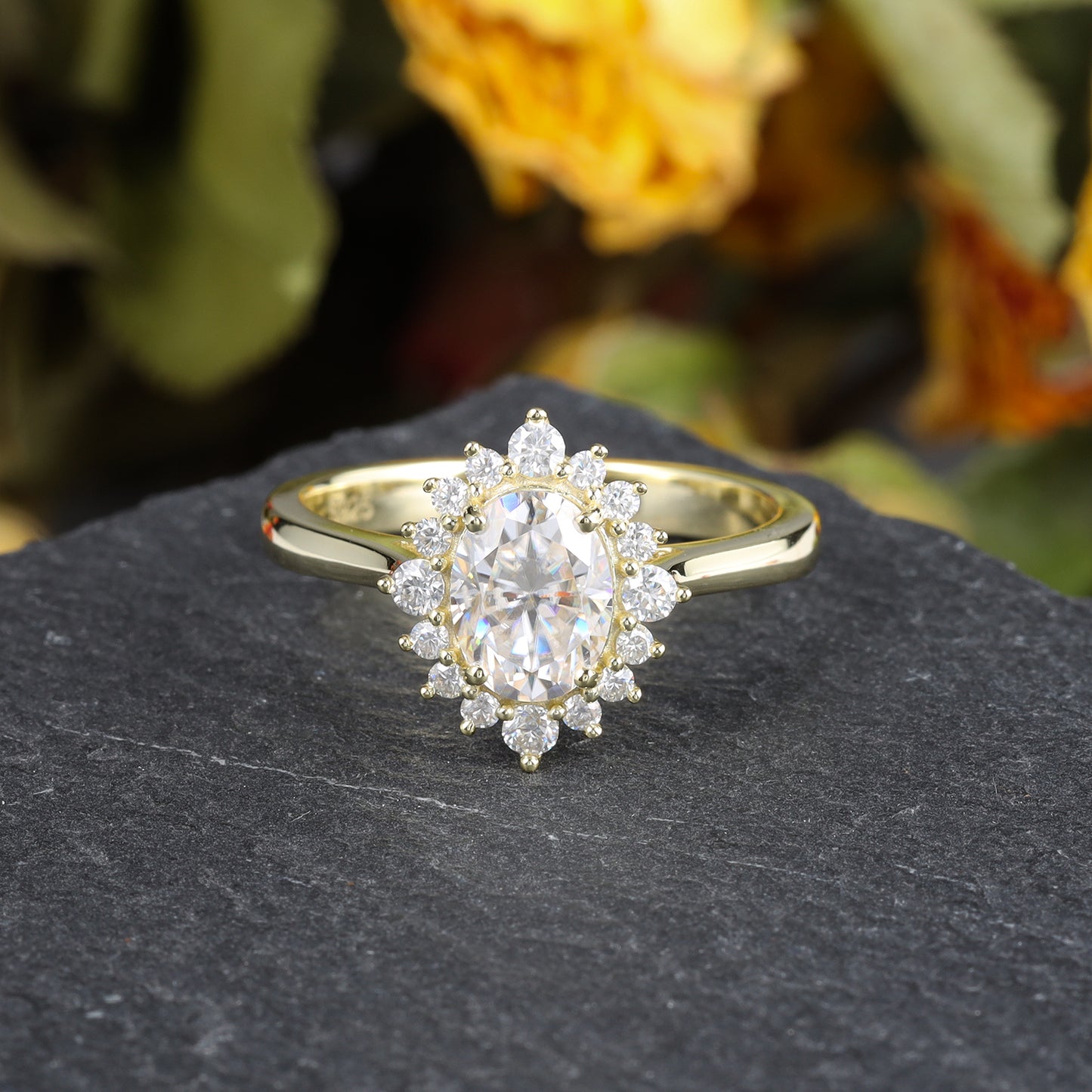 925 Sterling Silver Lab Moissanite Ring