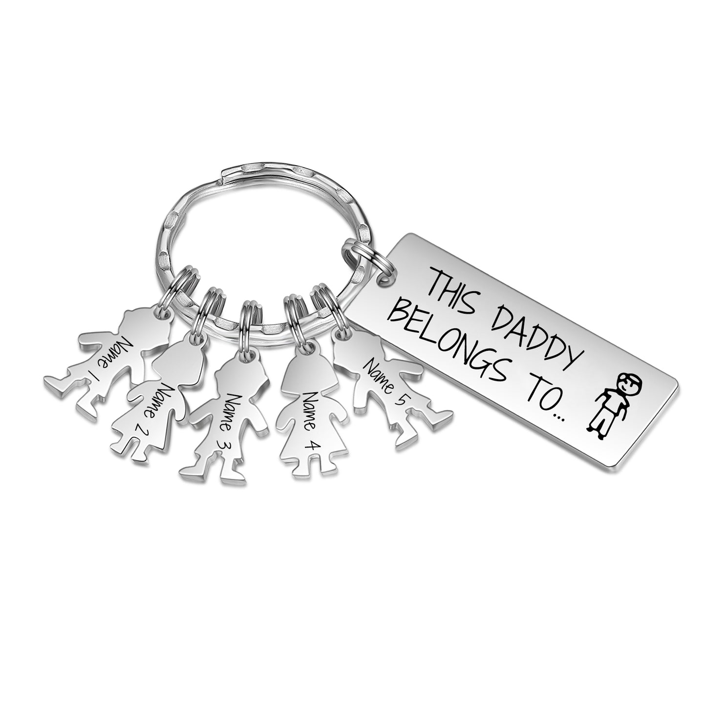 Custom Stainless Steel Baby Keychain