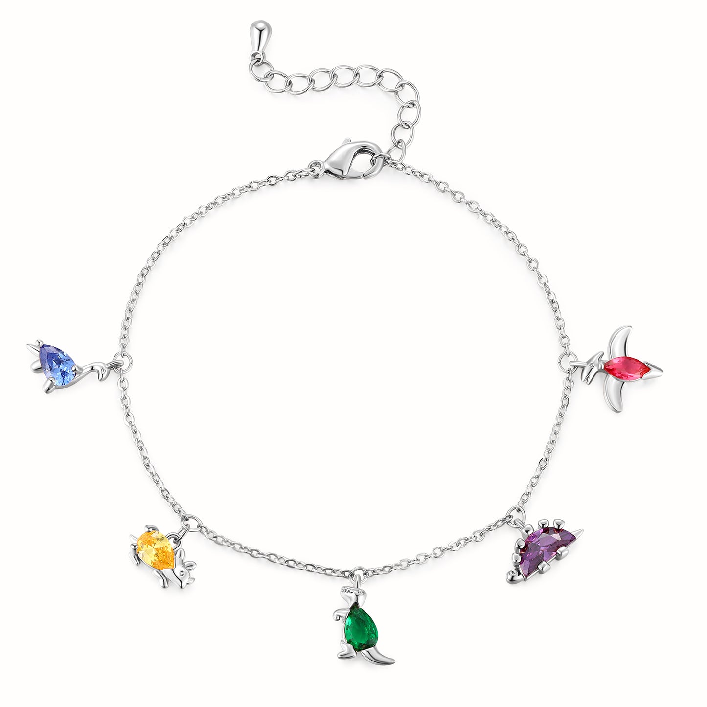 Colourful Crystal Animal Charm Bracelet