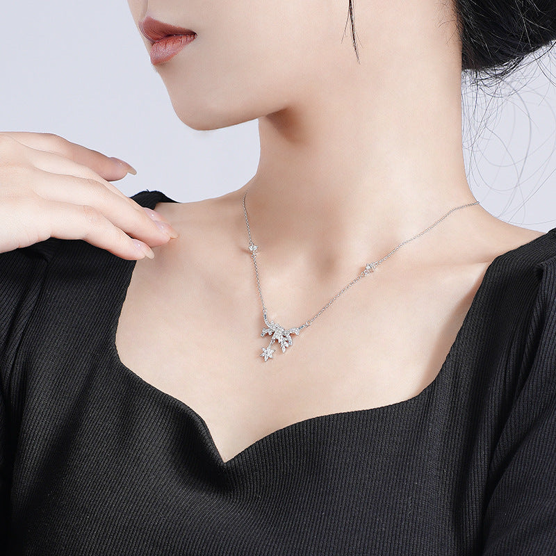 925 Sterling Silver Antlers Necklace