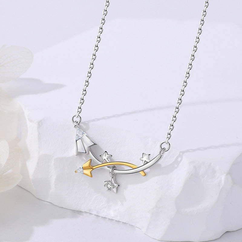 925 Sterling Silver Airplane Necklace