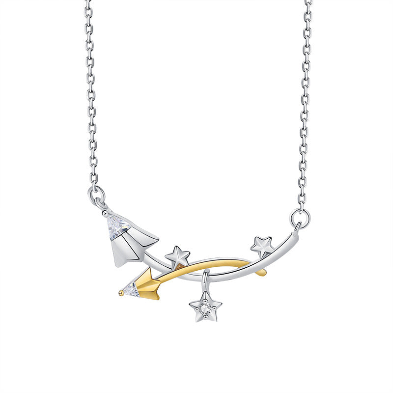 925 Sterling Silver Airplane Necklace