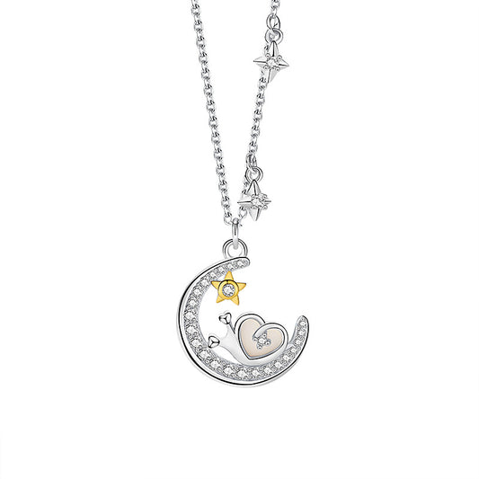 925 Sterling Silver Snails Necklace