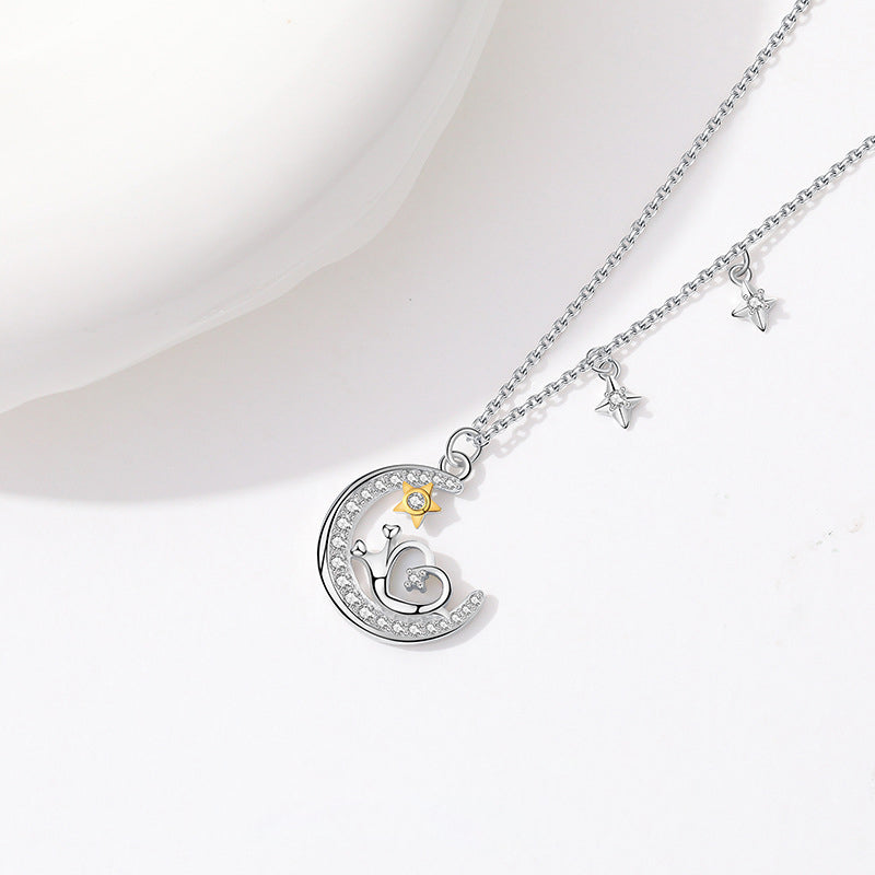 925 Sterling Silver Snails Necklace