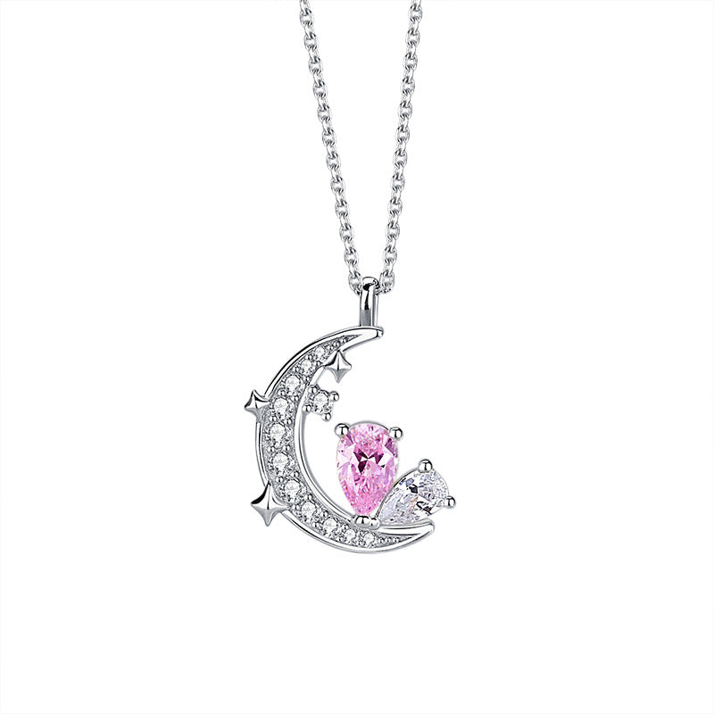 925 Sterling Silver Moon Necklace