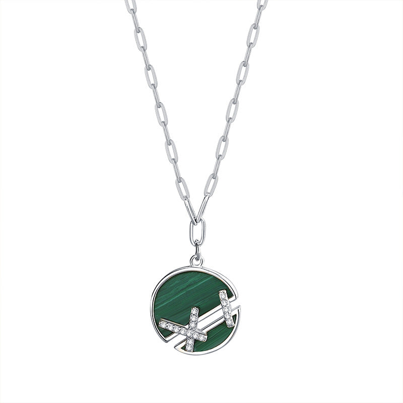 925 Sterling Silver Malachite Necklace