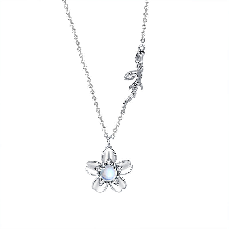 925 Sterling Silver Flower Necklace