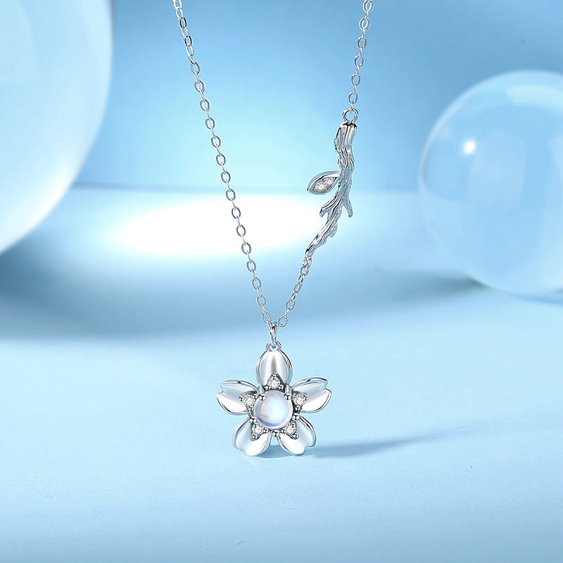 925 Sterling Silver Flower Necklace