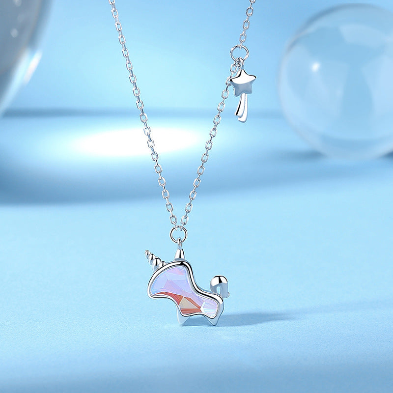 925 Sterling Silver Unicorn Necklace