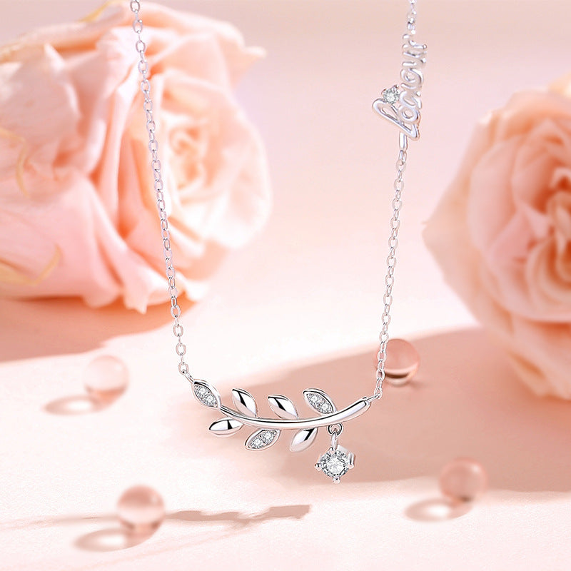 925 Sterling Silver Leaf Necklace